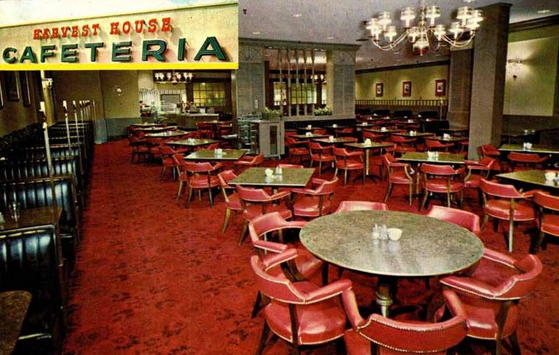 Harvest House Cafeteria - Vintage Postcard (newer photo)